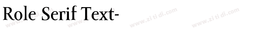 Role Serif Text字体转换 Role Serif Text字体转换
